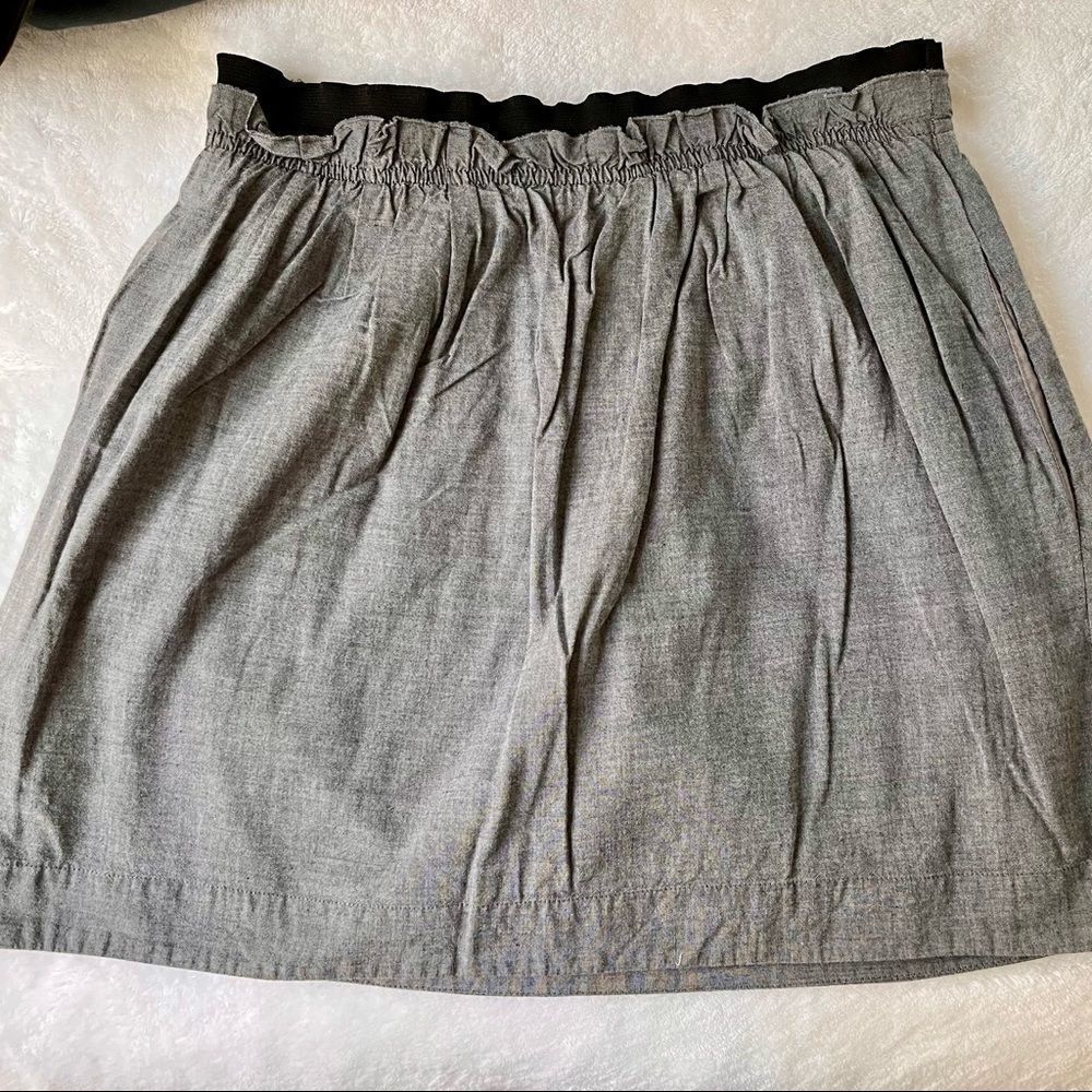 J. Crew Factory Gray Paper-bag Skirt, Size XS